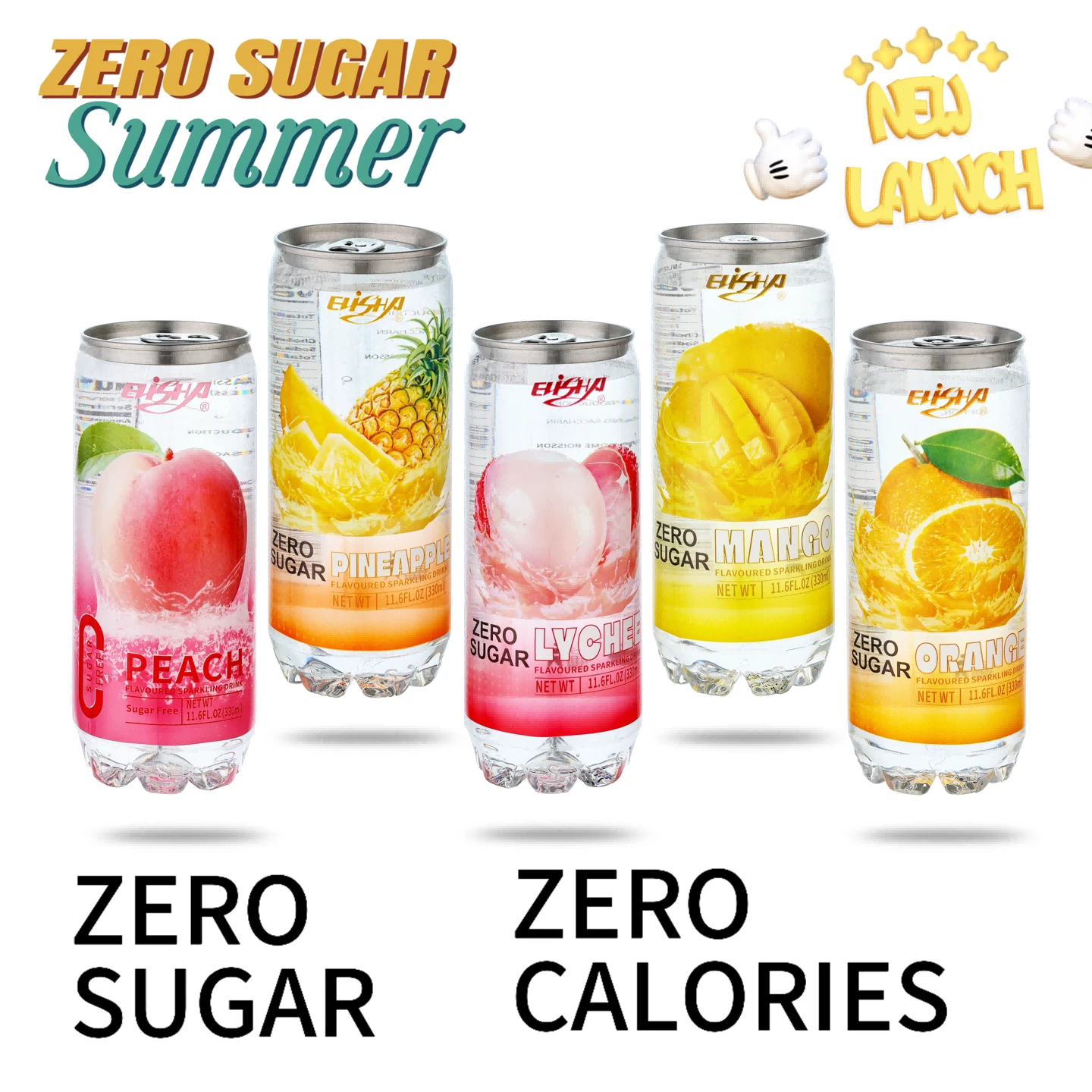Elisha Unveils New Zero-Sugar Sparkling Drink Series in PET Can Packaging.png Elisha Unveils New Zero-Sugar Sparkling Drink Series in PET Can Packaging.png
